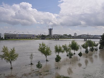 Hochwasser in Linz Urfahr